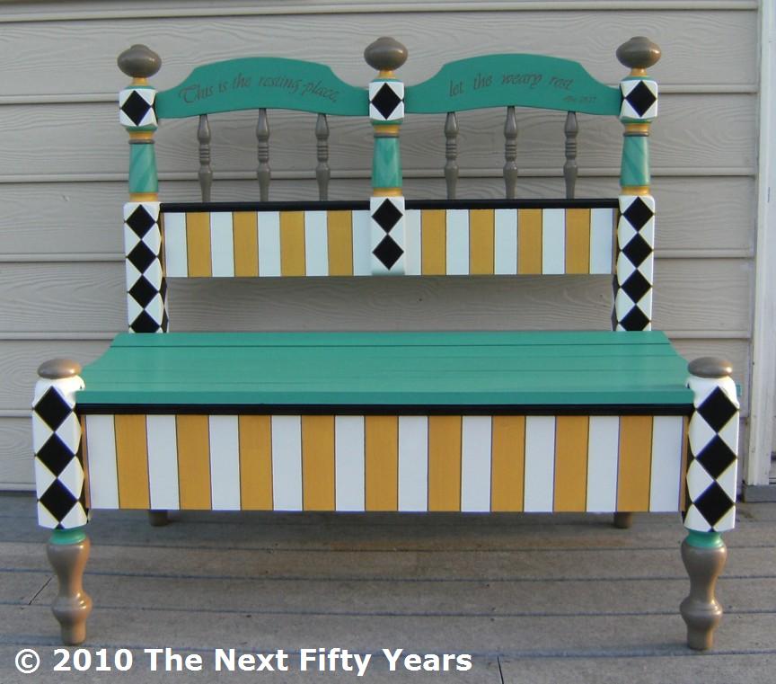 Marti's DIY Headboard to Bench Makeover