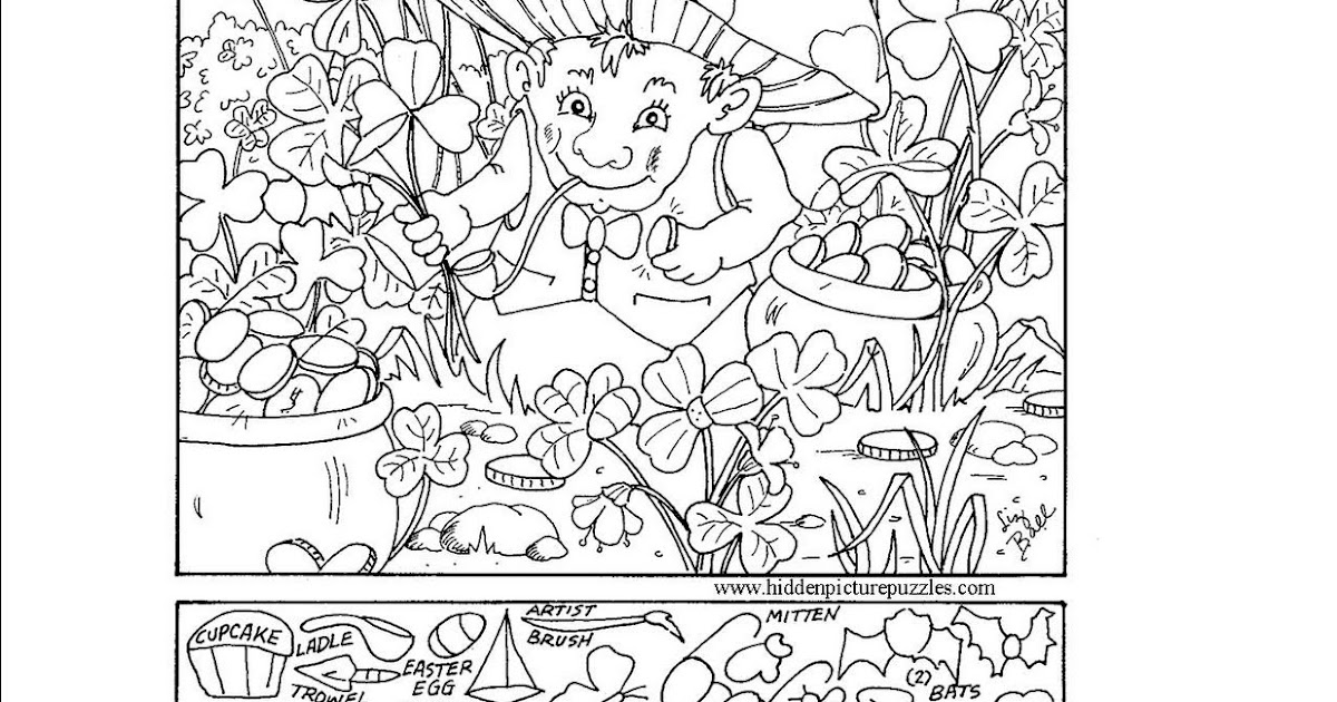 Hidden Picture Puzzles by Liz: St. Patty's Day Hidden Picture Puzzle