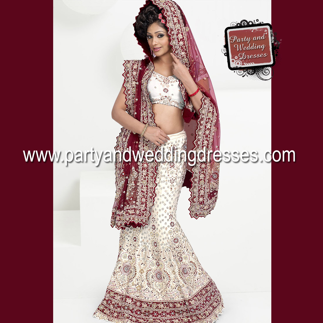 backless indian wedding dress