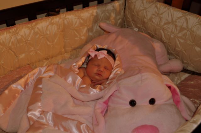 Asleep in her Crib!