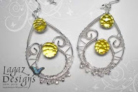Lemon Quartz 2 earrings by Lagaz Designs