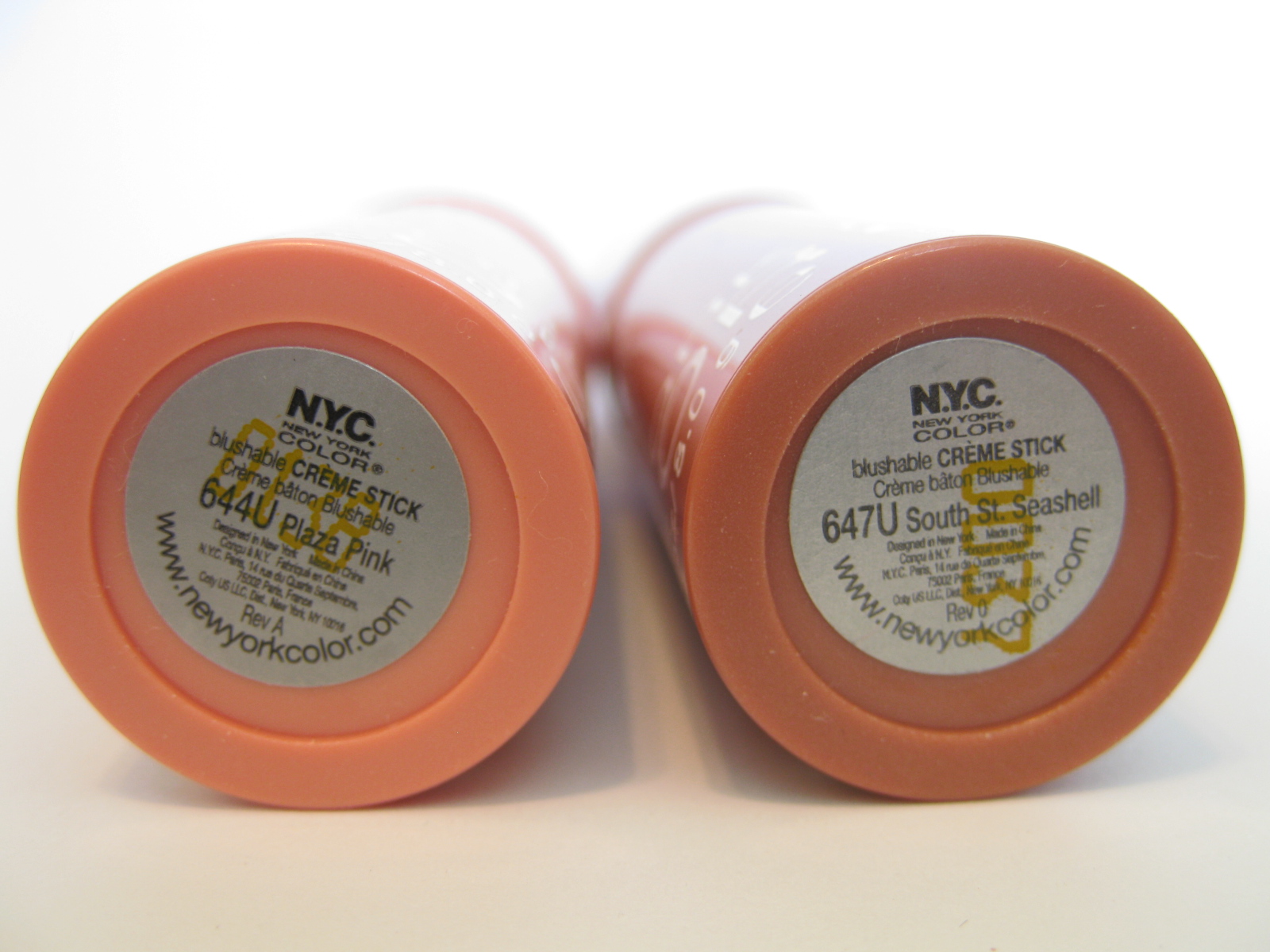 Kalifornia Love N.Y.C. Blushable Crème Sticks in "Plaza Pink" & "South