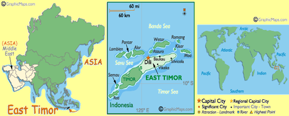 Localização Timor Leste