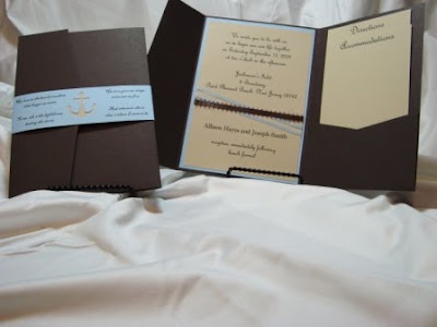 Beach Theme Pocket Fold Invitation
