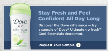 Free Sample of Dove Cool Essentials Deodorant