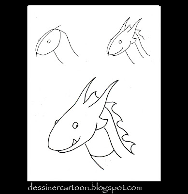 Learn how to draw this cartoon dragon.
