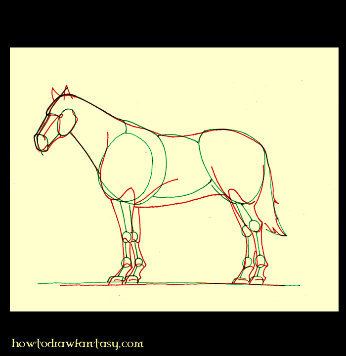 comment dessiner 1 cheval