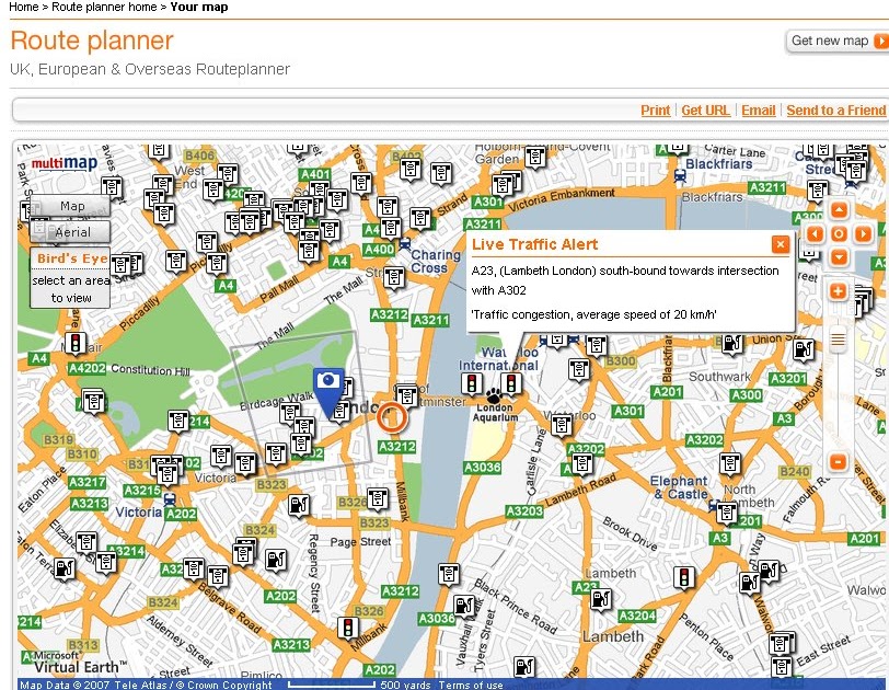 Rac Route Planner Uk Mapperz - The Mapping News Blog: Rac Route Planner - Virtual Earth
