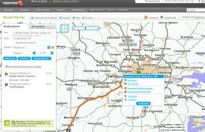 TomTom Route Planner - German TomTom Route Planner - German