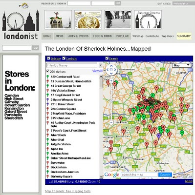 Sherlock Holmes Map London Locations
