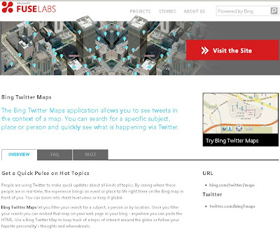 Microsoft FuseLabs Bing Maps Twitter Microsoft FuseLabs Bing Maps Twitter
