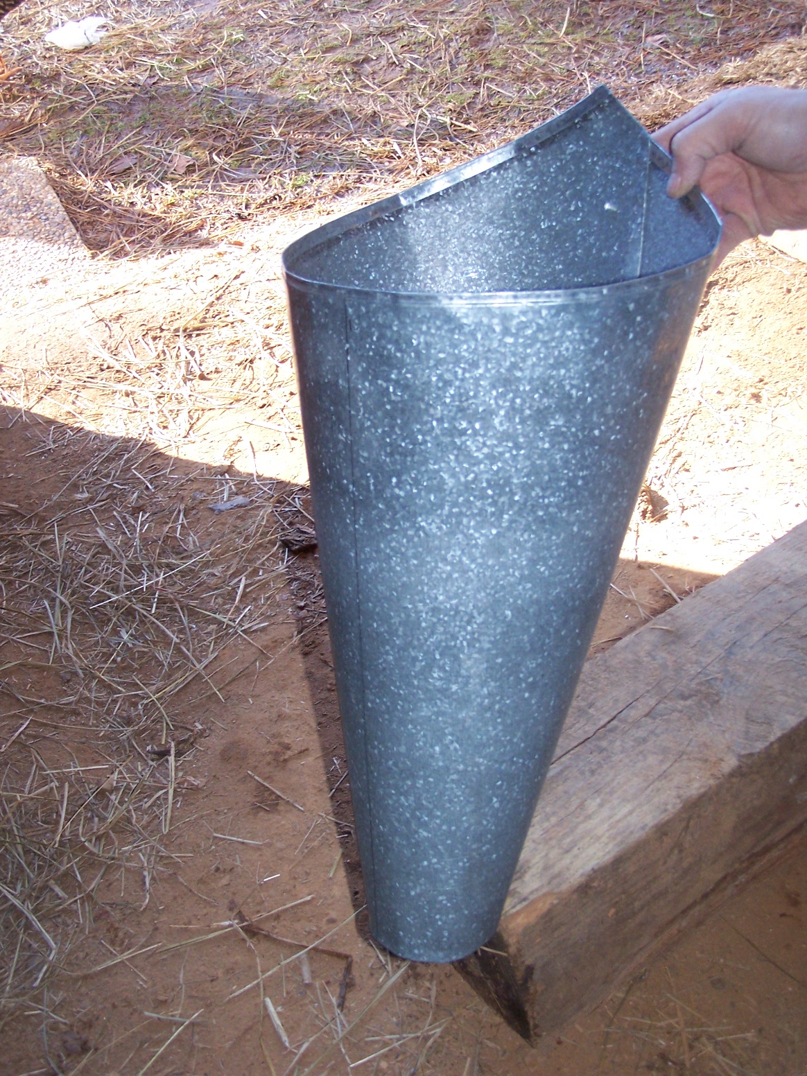 Homeschooling and Homesteading in the Present A Homemade Chicken Killing Cone