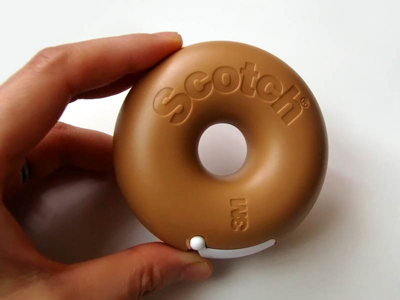 What's on the tray? Scotch Donut Tape Dispenser