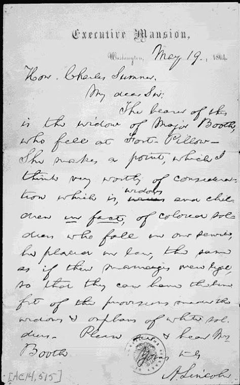 Lincoln letter, 1864 ~