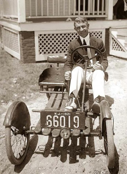 Byron in his little car, 1921. Photo-1