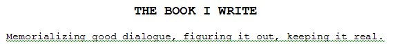 The Book I Write