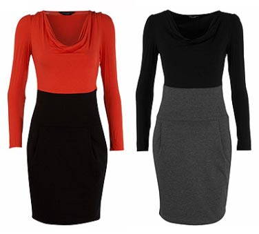 Work Dresses on Work Dresses   Long Sleeved Cowl Neck Dress From Dorothy Perkins