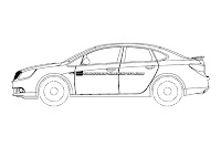 2012 Buick Excelle 3 U.S. Patent Drawings of 2012 Buick Excelle Sedan