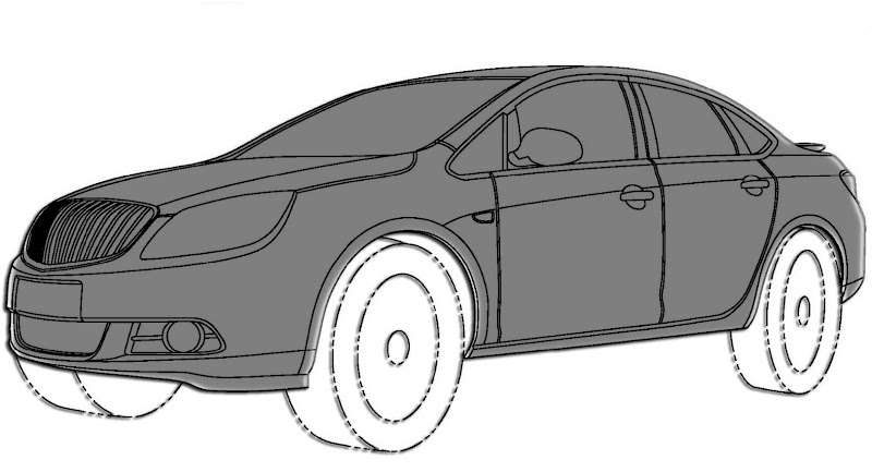 2012 Buick Excelle 0 U.S. Patent Drawings of 2012 Buick Excelle Sedan