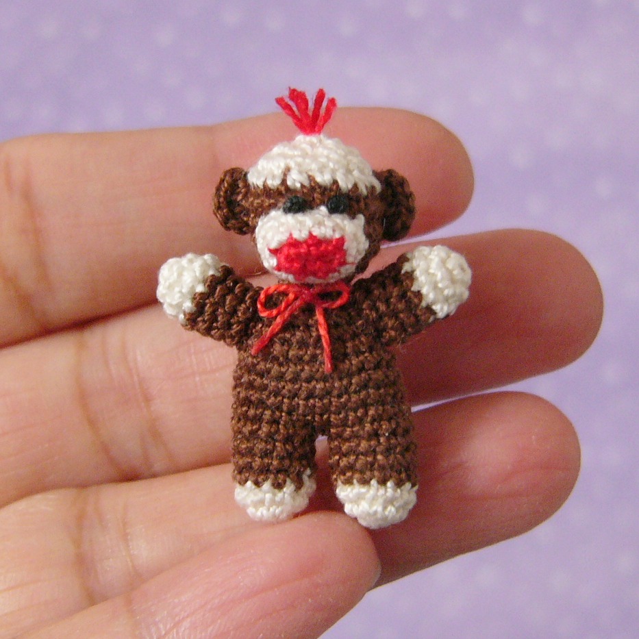 MUFFA - Miniatures: New Pattern: Baby Sock Monkey