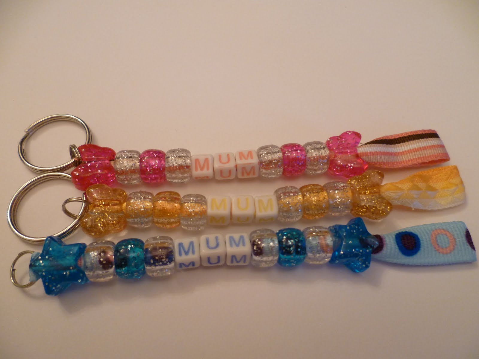 Little Puddings Personalised Beaded keyrings