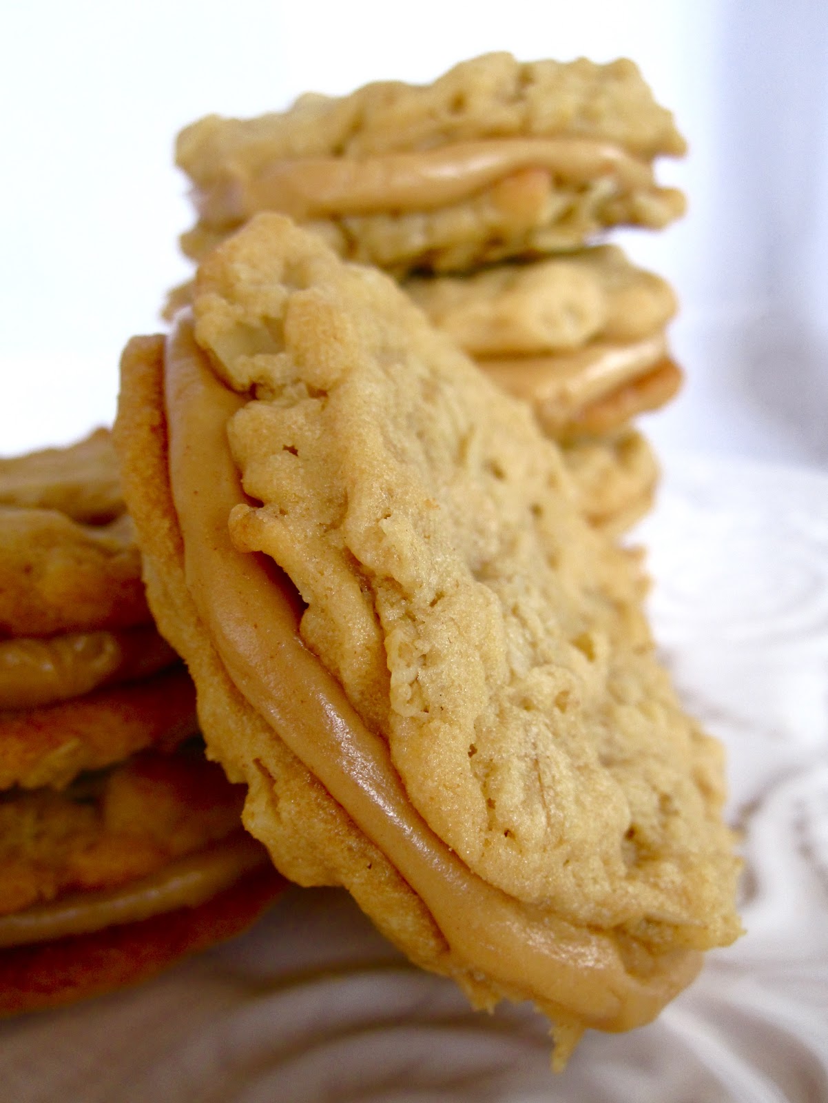 Chocolate Therapy Peanut Butter Oatmeal Sandwich Cookies