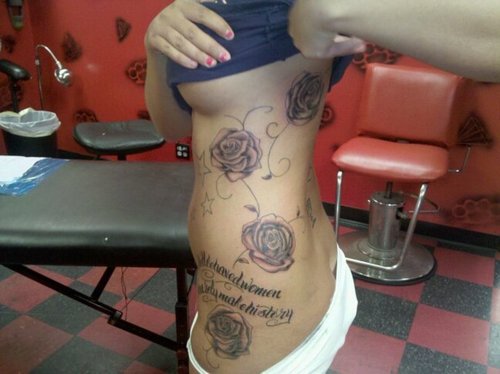 Labels: New lettering and rose tattoo designs