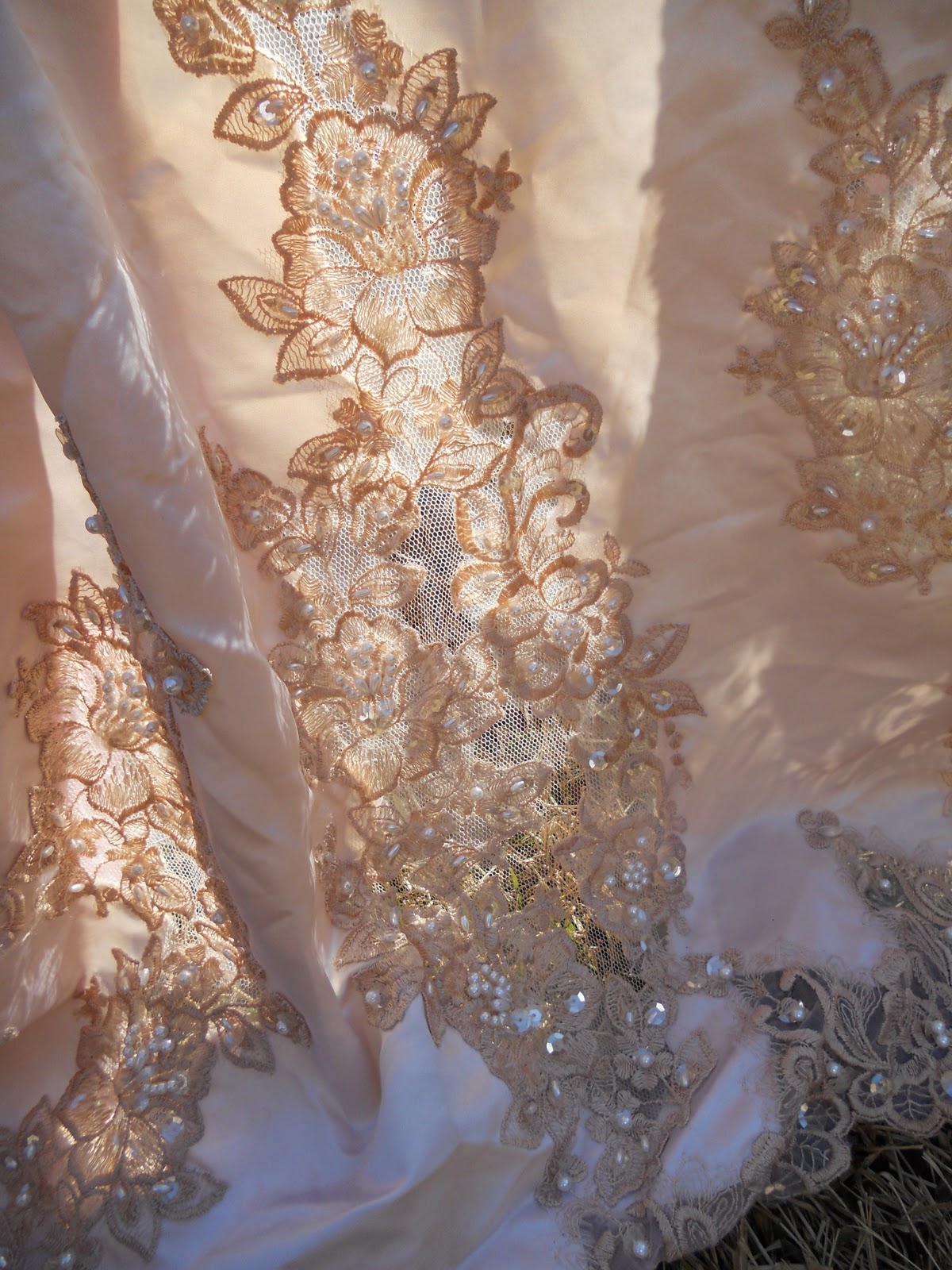 tea stained wedding dress