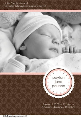 adorable baby photo birth announcement by baby card expressions