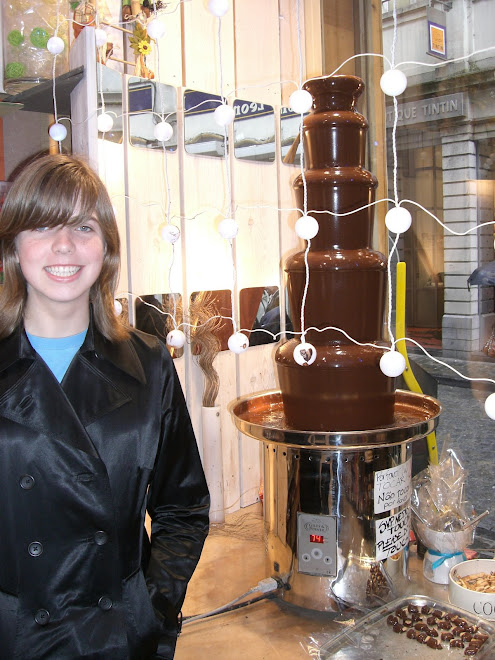 Rosena loves the chocolate fountains