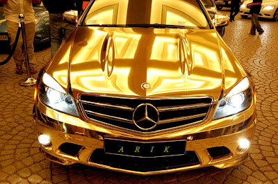 The Gold Mercedes Seen On CoolPictureGallery.blogspot.com Or www.CoolPictureGallery.com