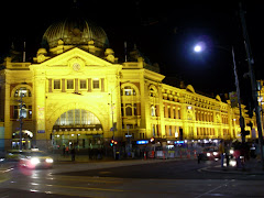 Flinders Street Station at night