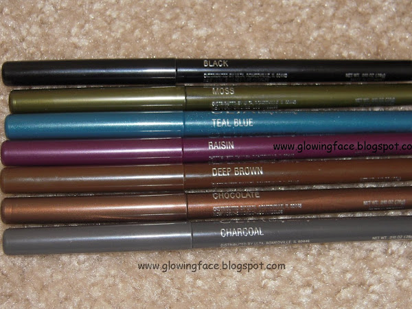 ULTA eyeliner swatches and review