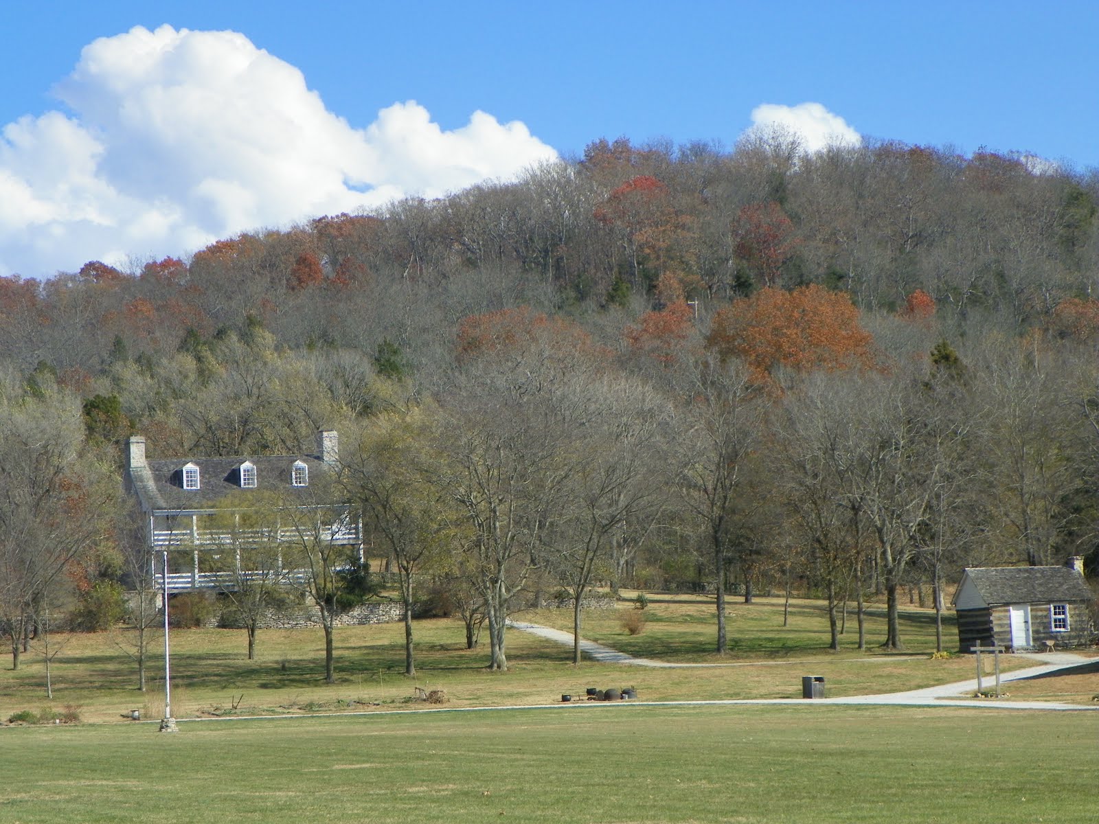 looking back to the boone home