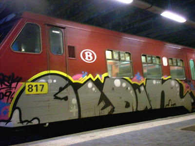 GedOne train graffiti
