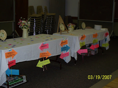 We set up 2 buffet tables with