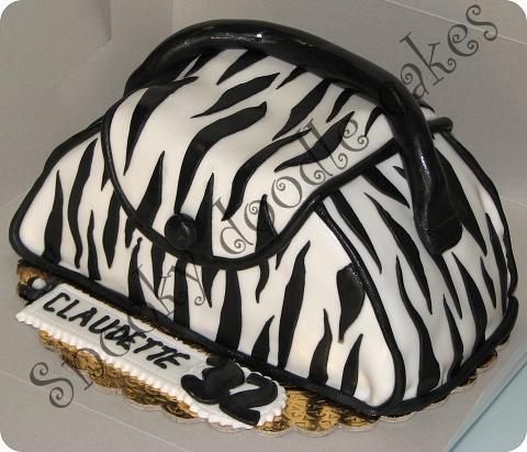 Zebra Birthday Cakes on My Tv Moments   Zebra Purse Cake