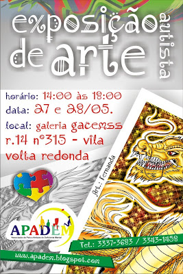 Cartaz da exposição, com ilustração e informações da exposição.