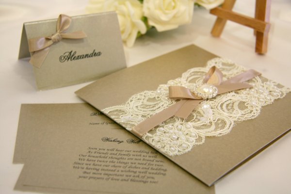 lace wedding invitation