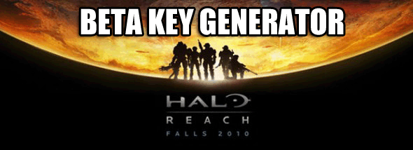 Halo Reach Beta Key Generator