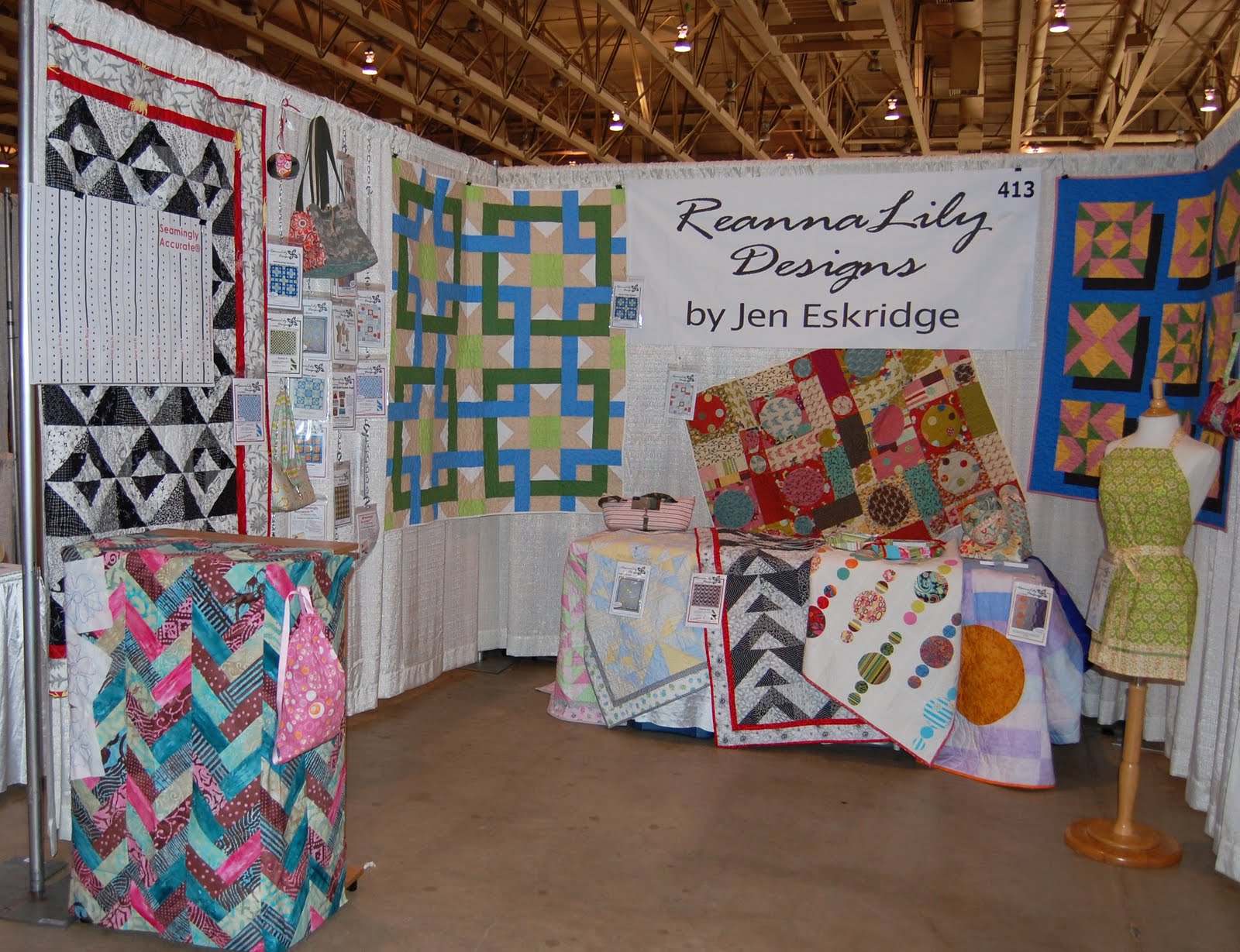 ReannaLily Designs Blog Set up Day at the Common Threads Quilt Show Wichita Kansas