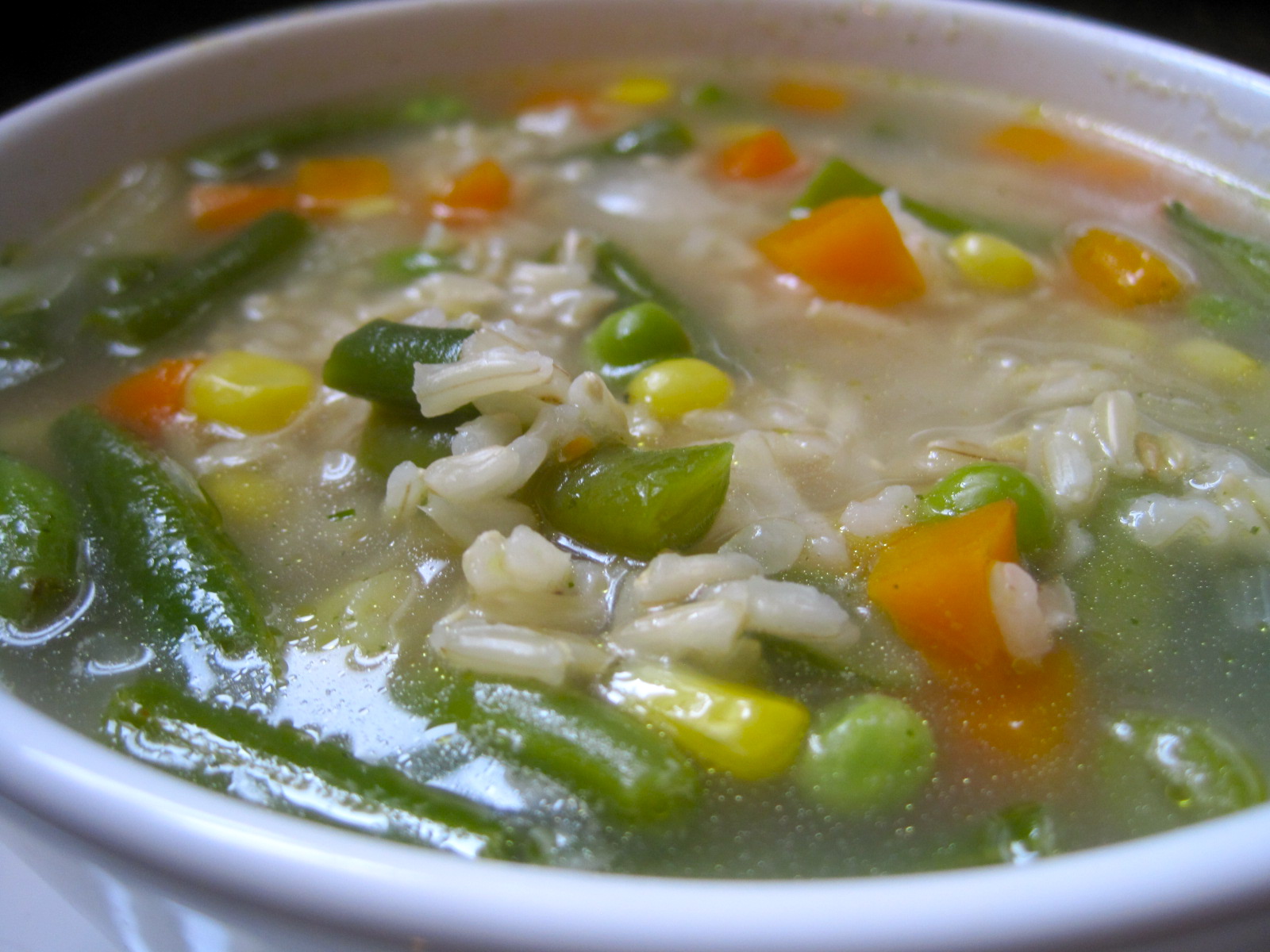 a veggie table Veggie Rice Soup