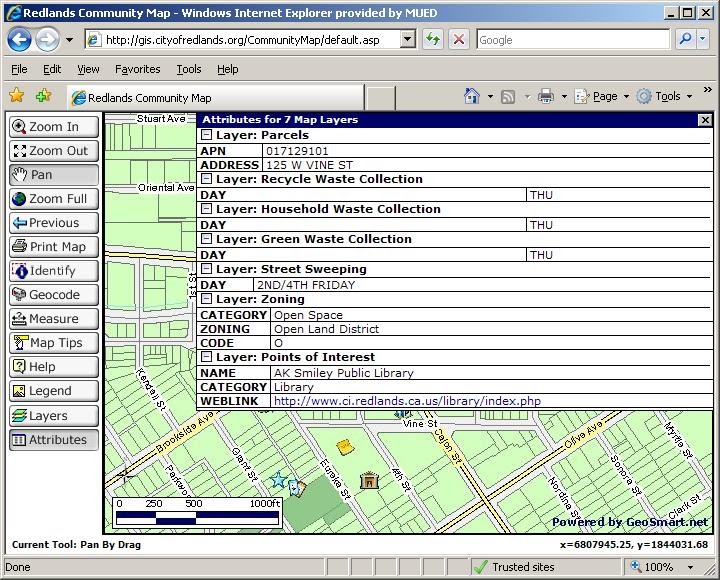City of Redlands GIS City of Redlands Community Map