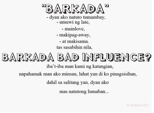 Barkada essay tagalog picture