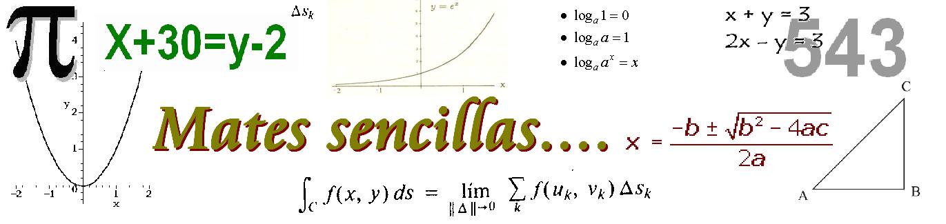 Ecuaciones con dos incógnitas.