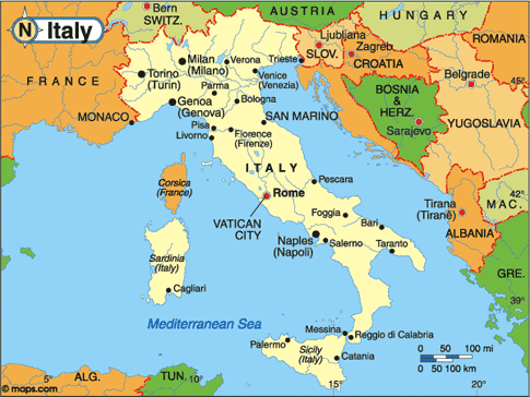 italy map. Italy Has Something for