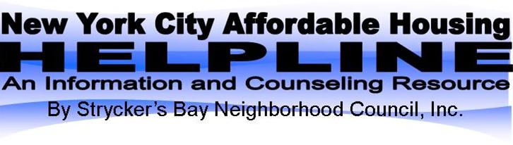 Strycker's Bay's Affordable Housing Helpline