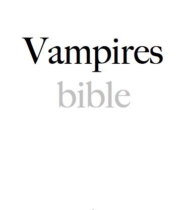 vampires bible