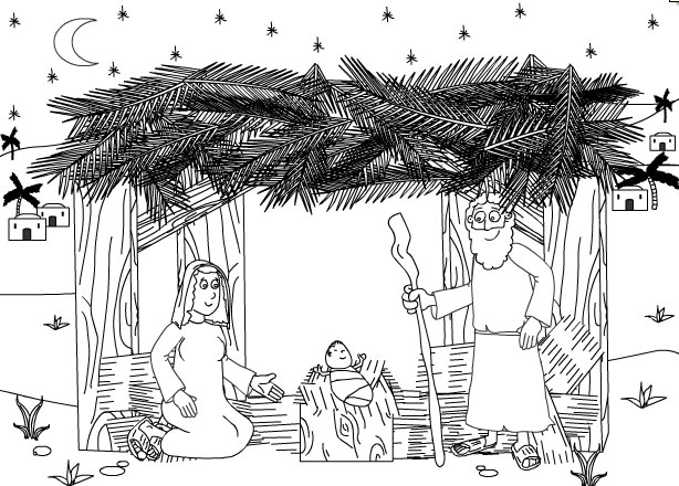 Bíblia e a Ciência: Desenhos para colorir - Nascimento de Jesus