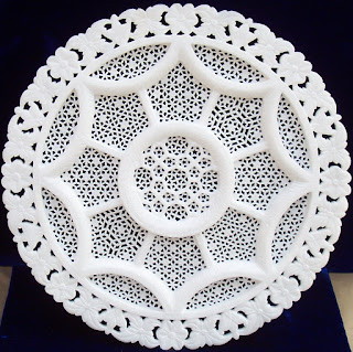 White Marble Handmade Inlaid Plates